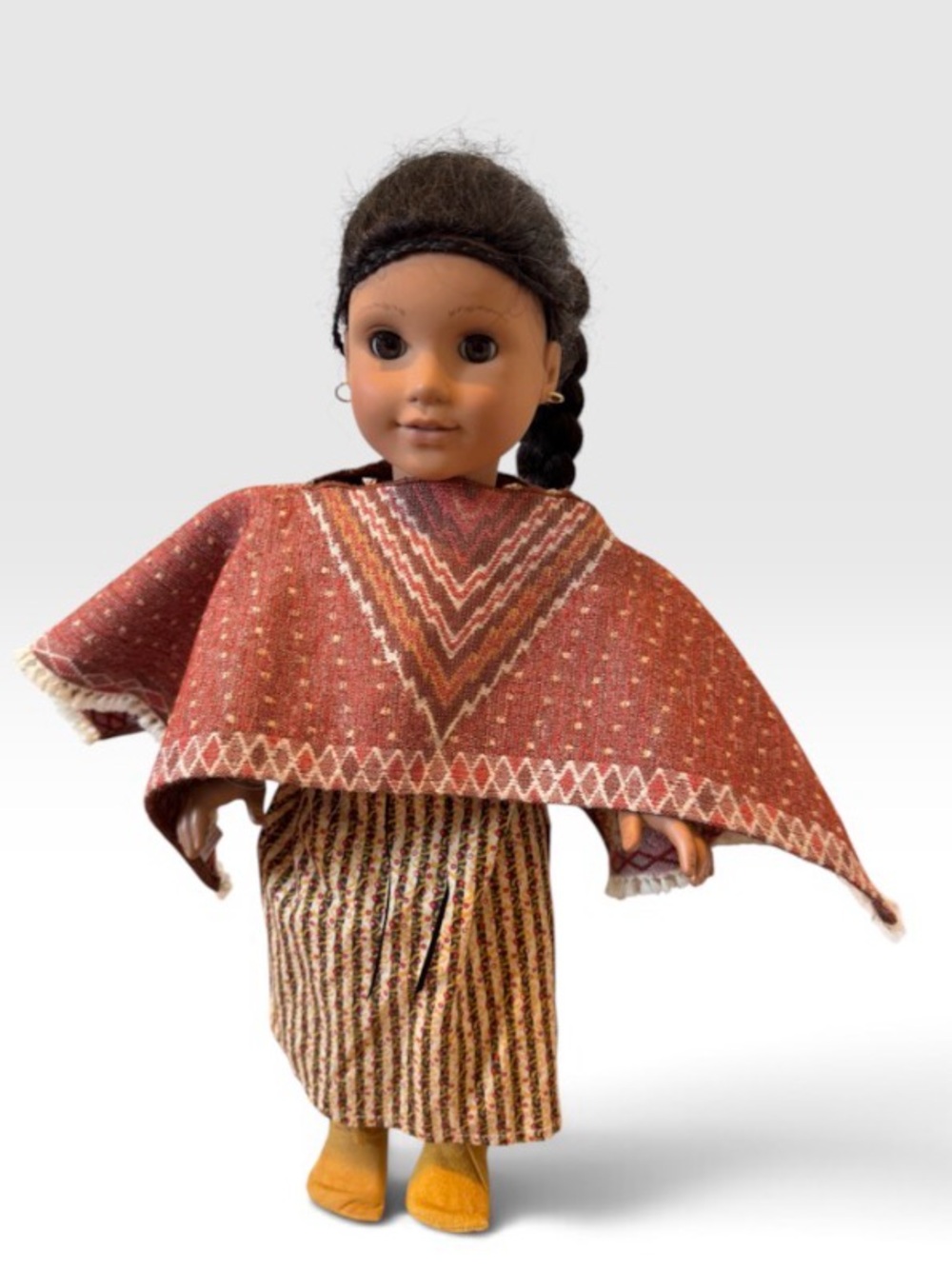 Vintage Pleasant CompanyJosefina Montoya Doll 18"Christmas Dress Sarape PonchoPC